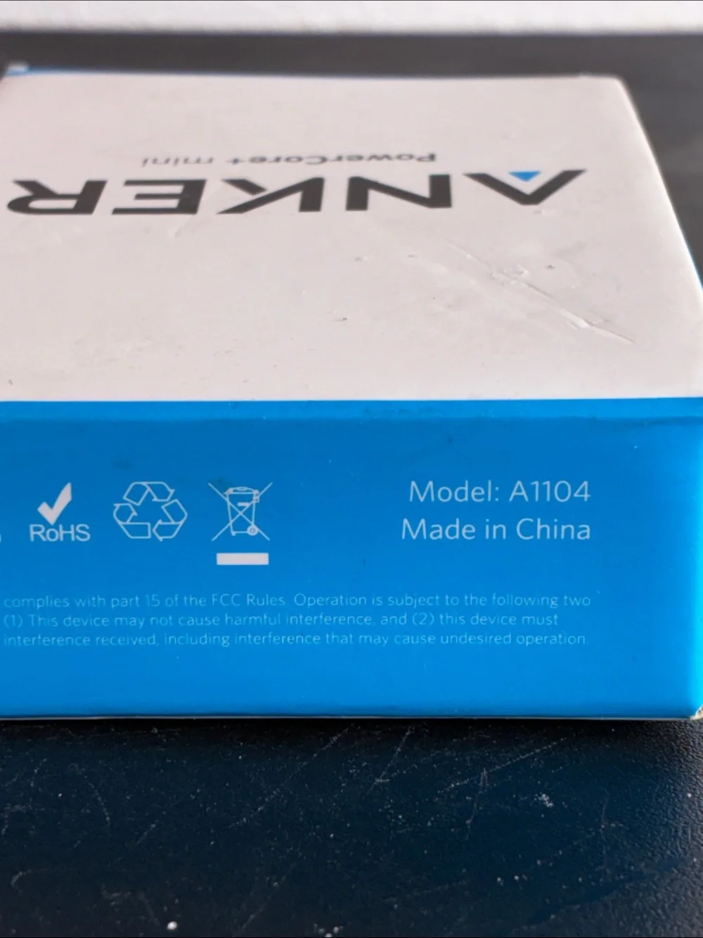 Anker PowerCore+ mini Portable Charger in White & Blue Trim